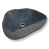 LioLiving® Lavabo &quot-Stone&quot- de piedra (bloque errático) (#400122)